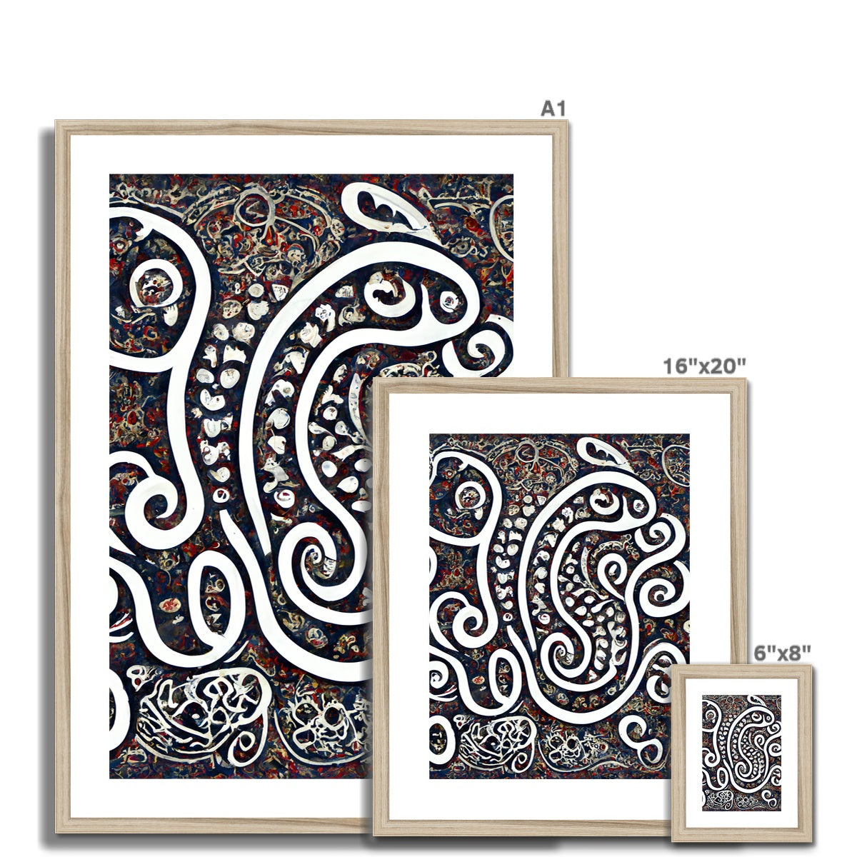 Swirling Paisley Framed & Mounted Print