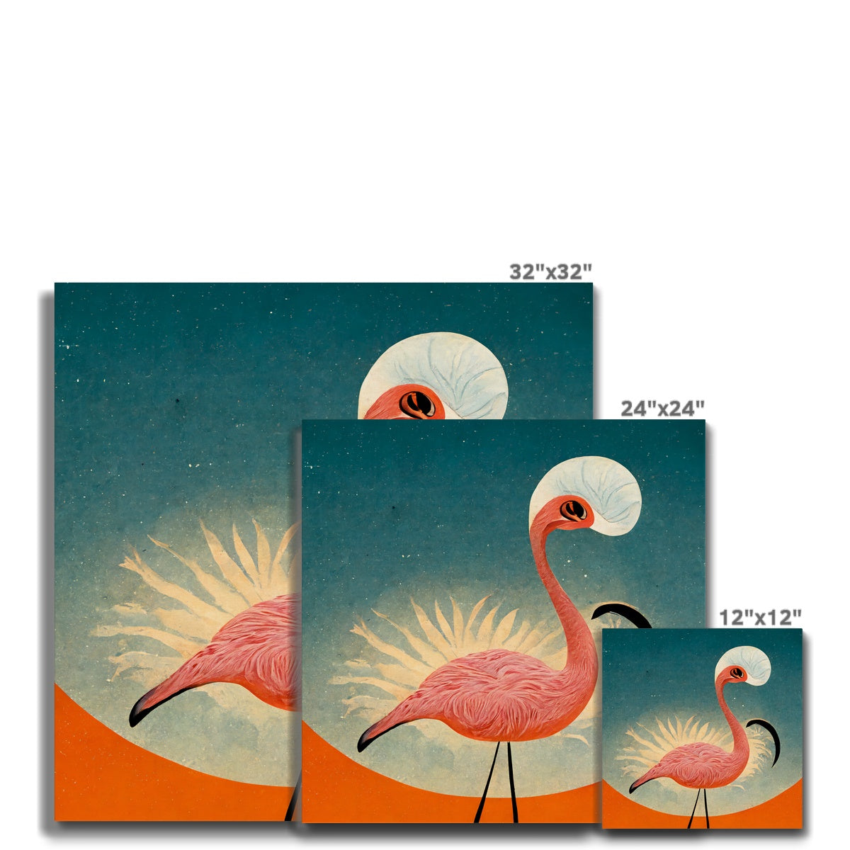 Flamingo Poster Style Canvas