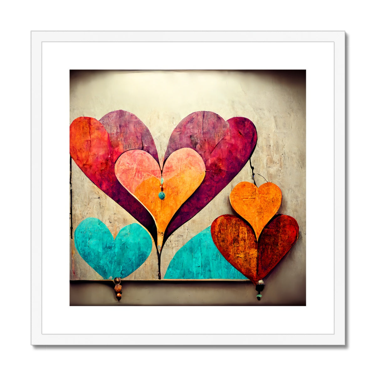 Beating Hearts Framed & Mounted Print