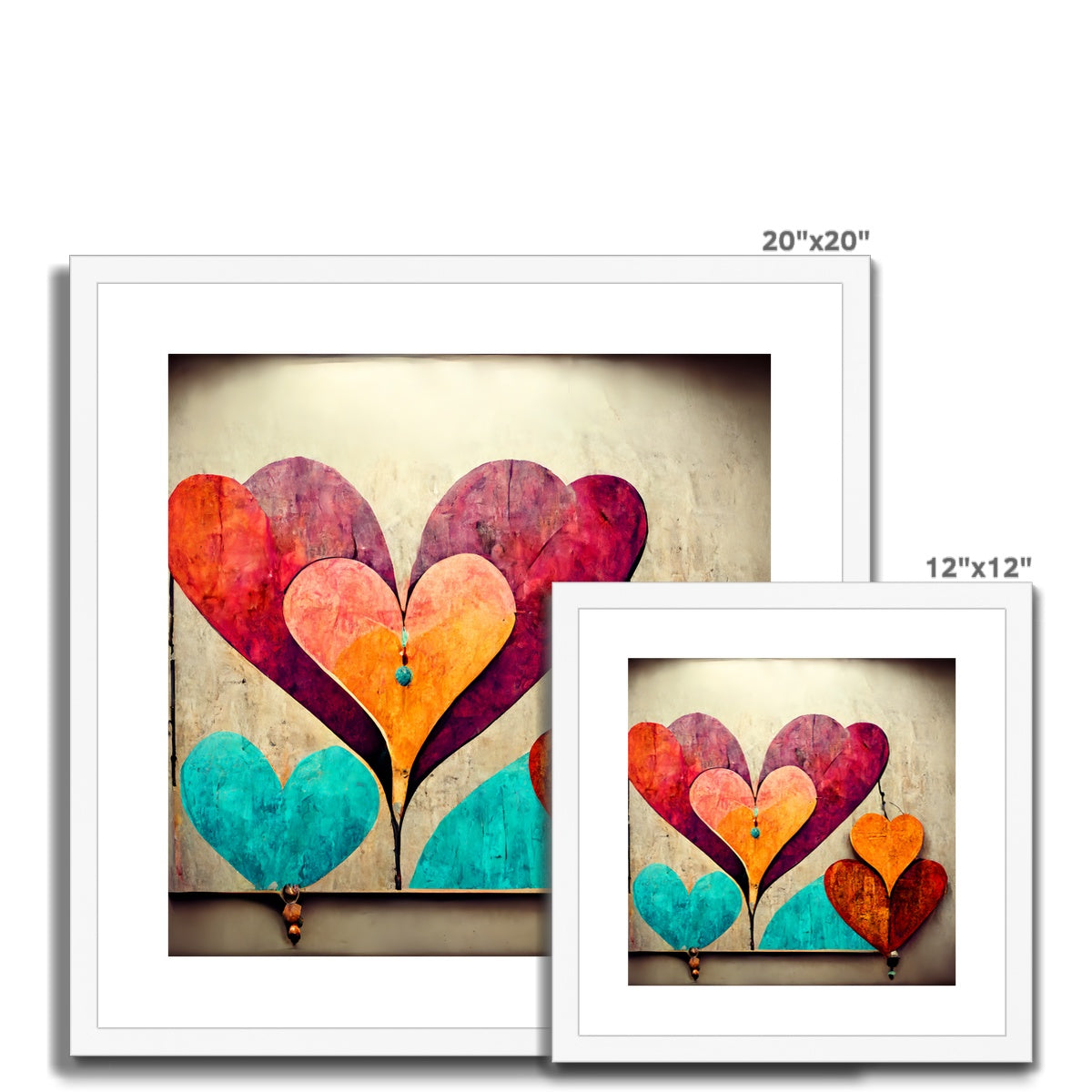 Beating Hearts Framed & Mounted Print