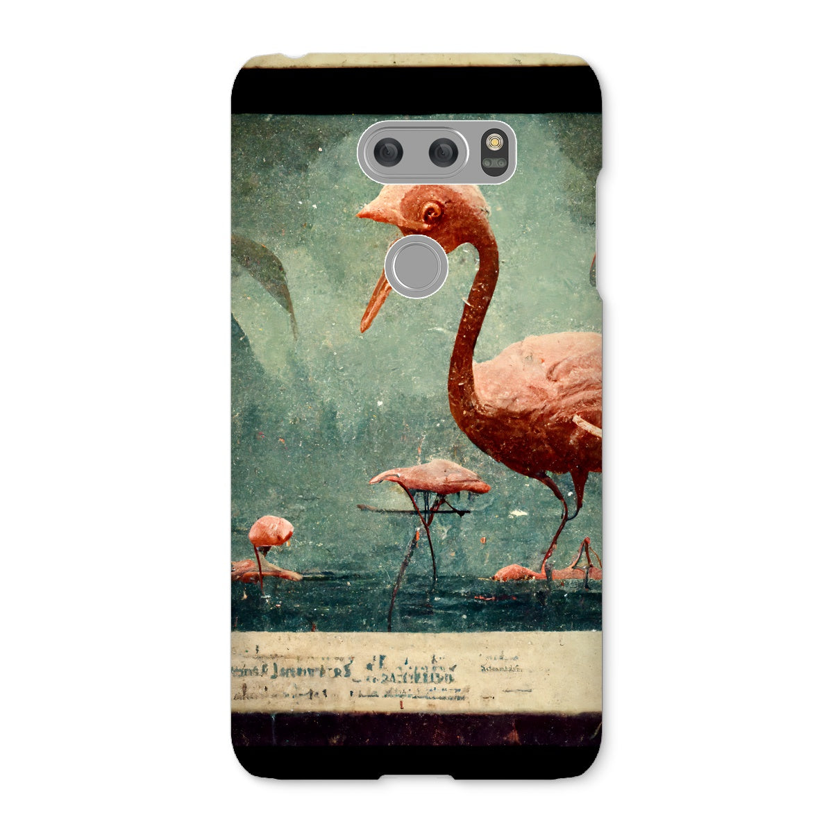 Flamingo Retro View Snap Phone Case