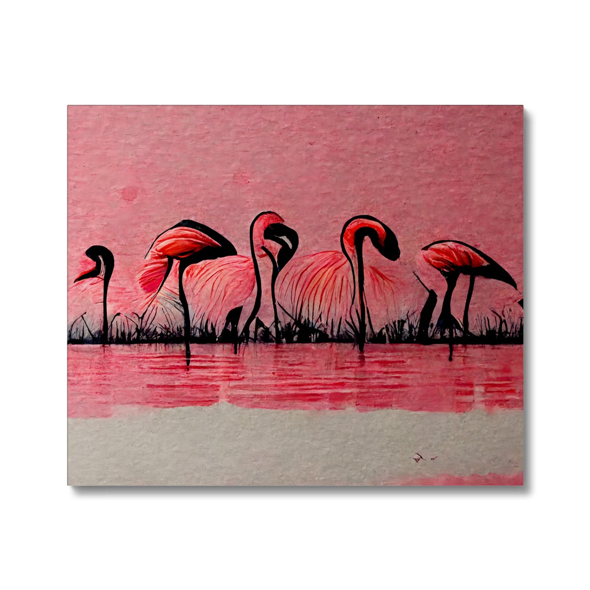 Flamingo Dinner Meetup Canvas