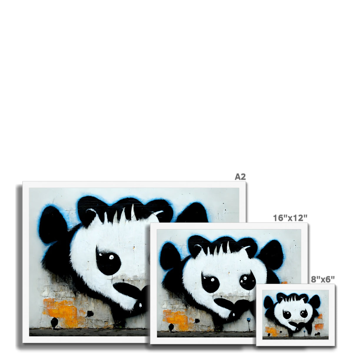 Wall Panda Framed Print