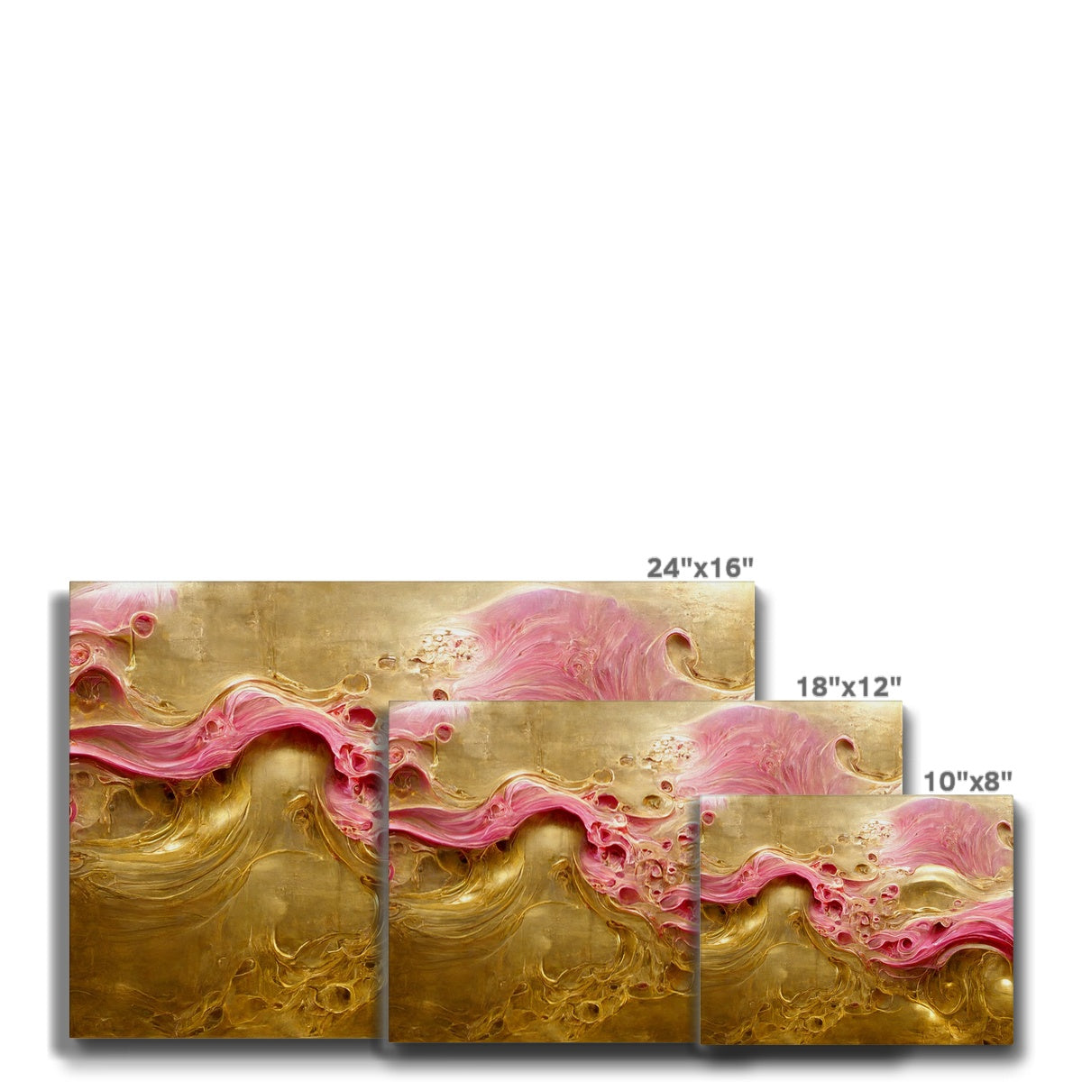 Swirls of Gold and Pinkk Canvas