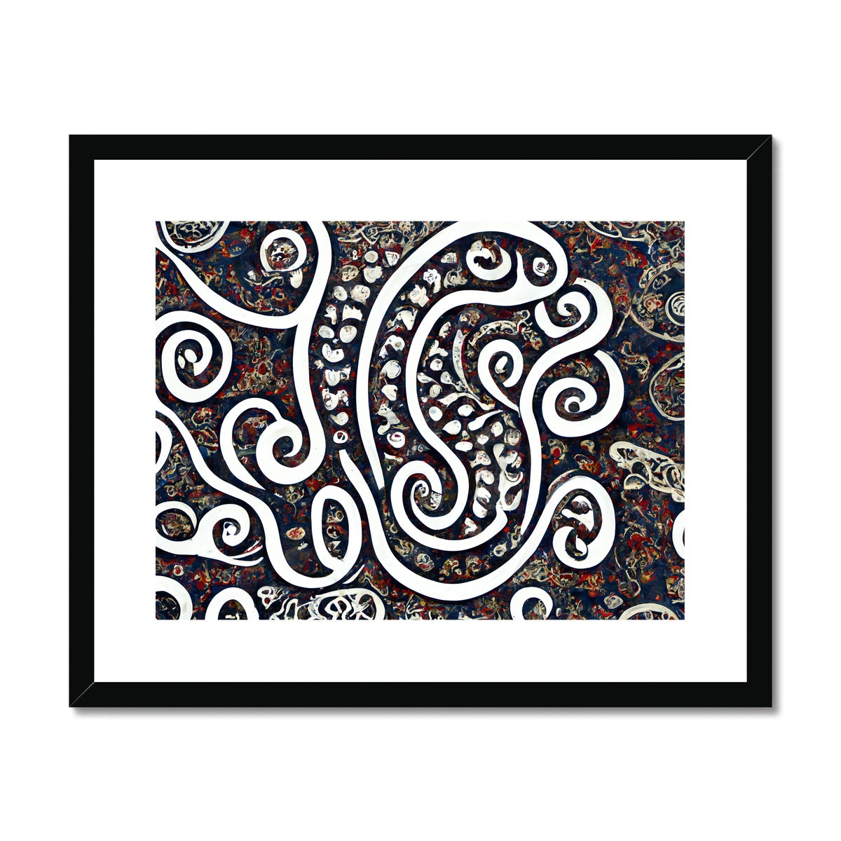 Swirling Paisley Framed & Mounted Print