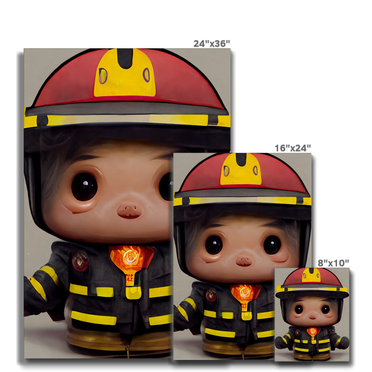 Fireman Guy Pop Canvas