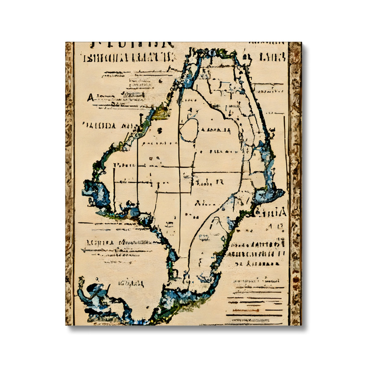 Florida Antiqua Canvas