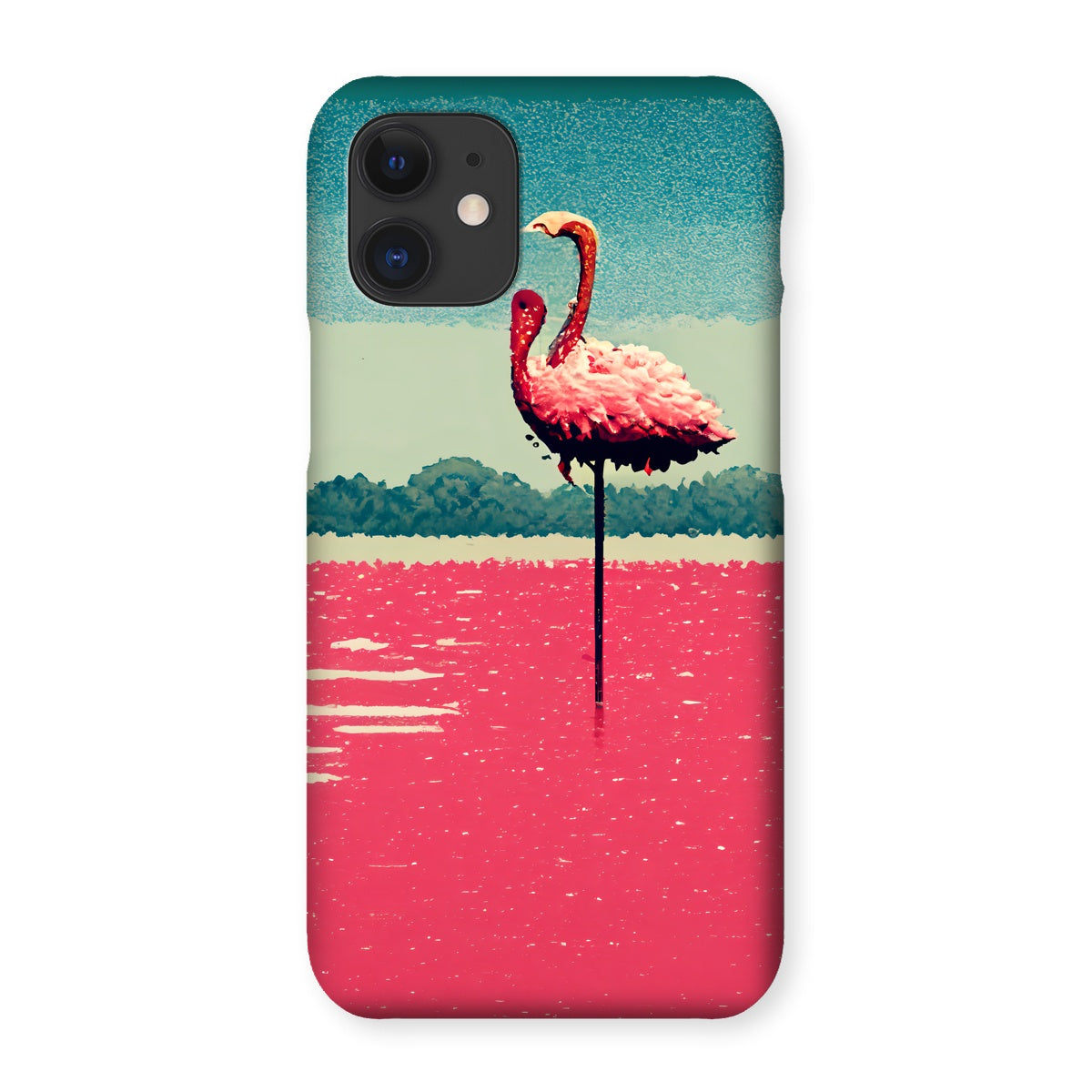 Flamingo 8 Bit Snap Phone Case