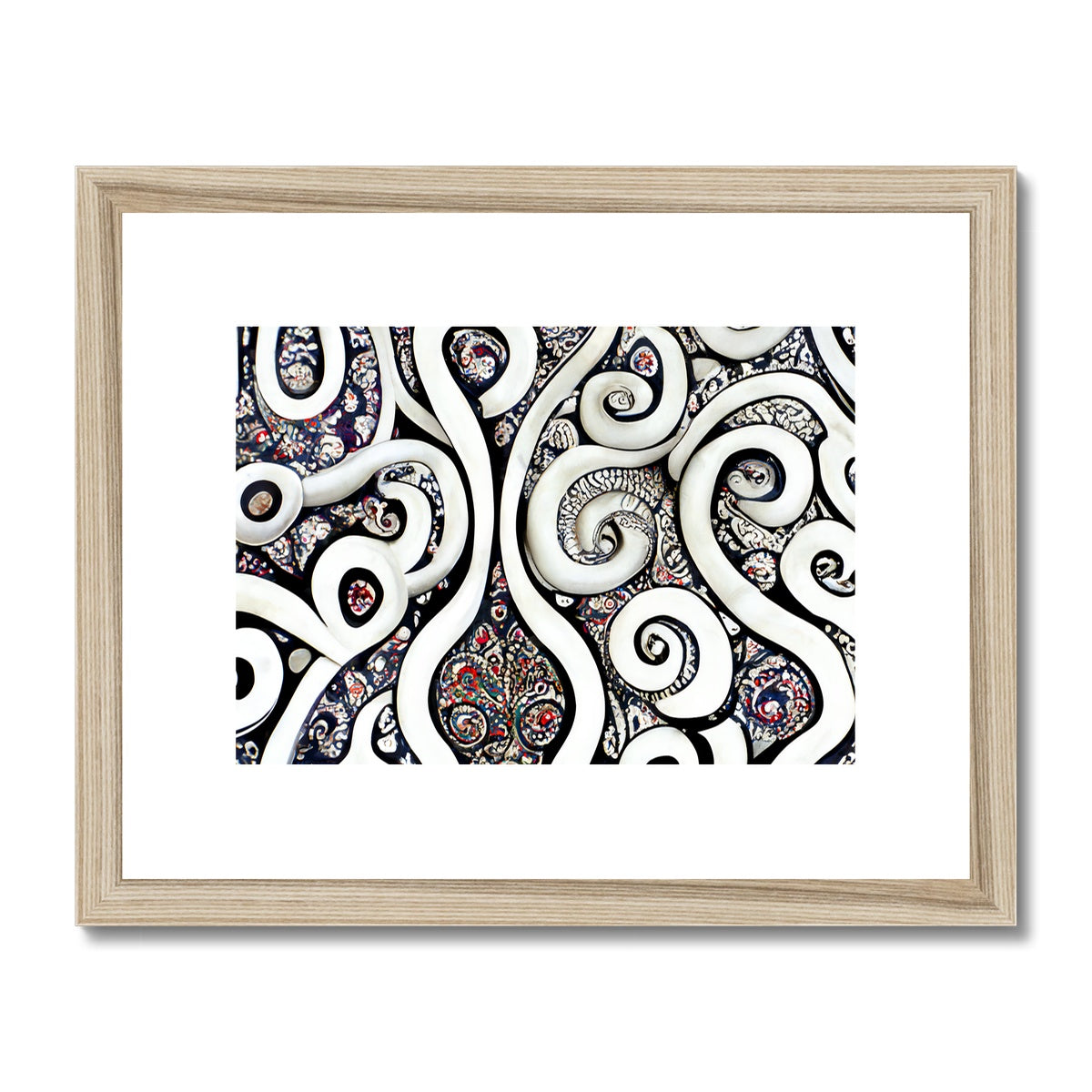 Paisley Swirls Framed & Mounted Print