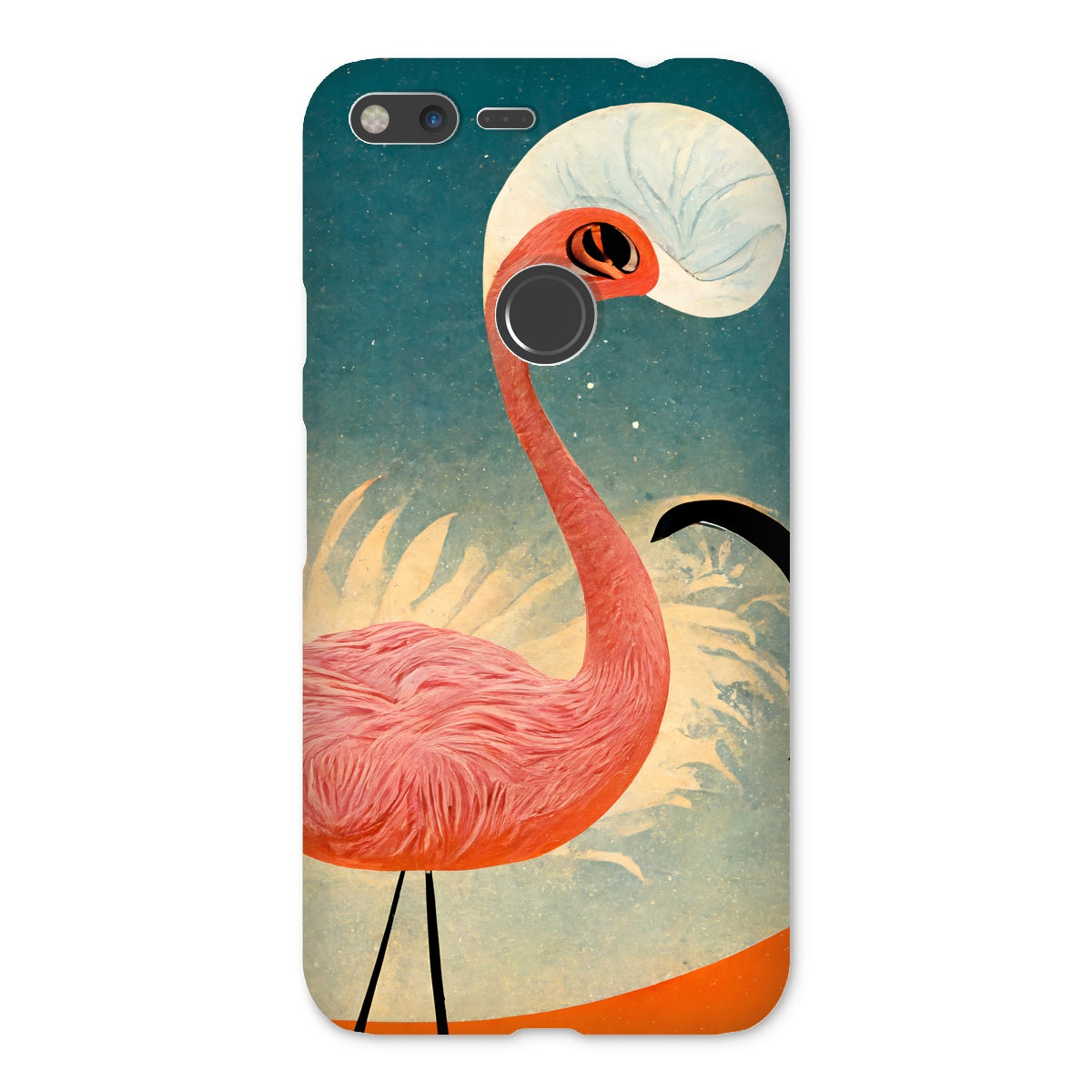 Flamingo Poster Style Snap Phone Case