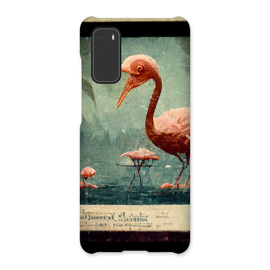 Flamingo Retro View Snap Phone Case