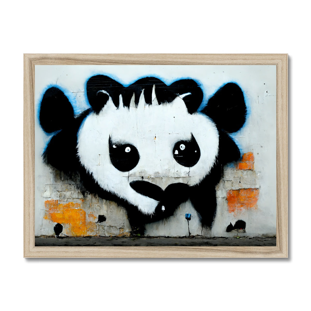 Wall Panda Framed Print