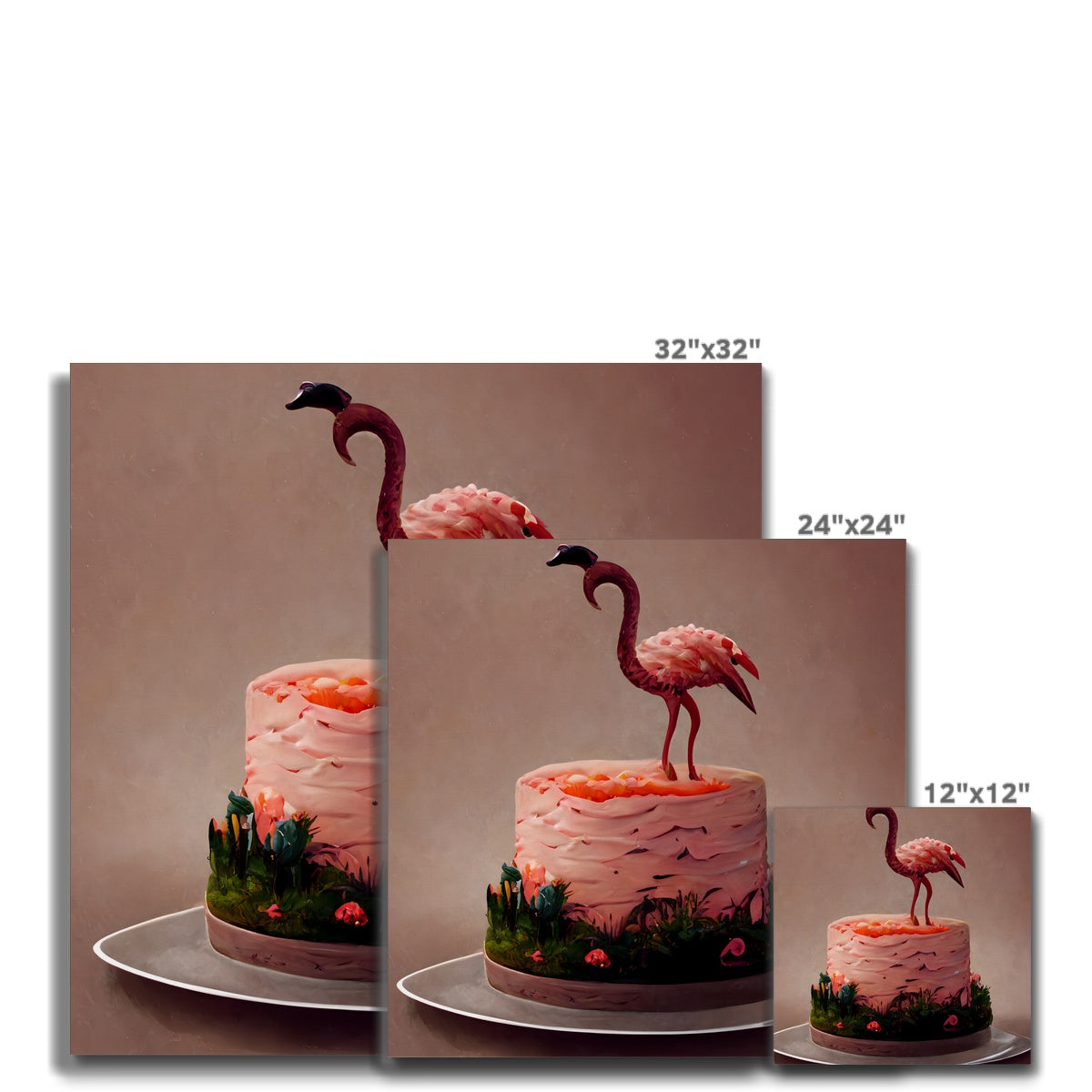 Flamingo Birthday Canvas