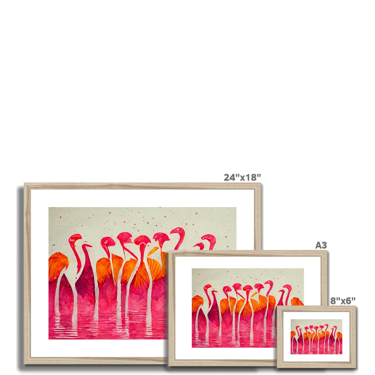 Flamingo Horizon Framed & Mounted Print