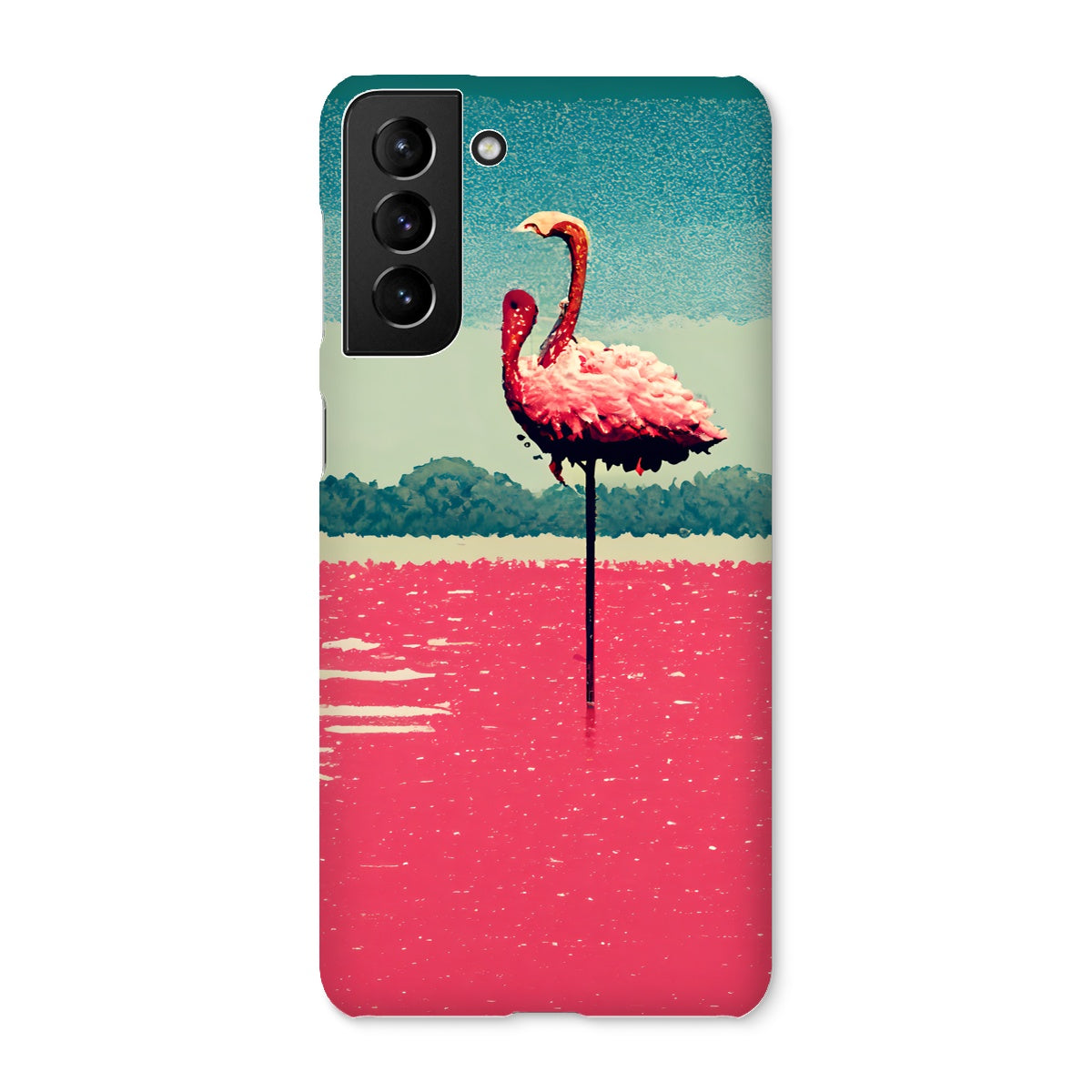 Flamingo 8 Bit Snap Phone Case