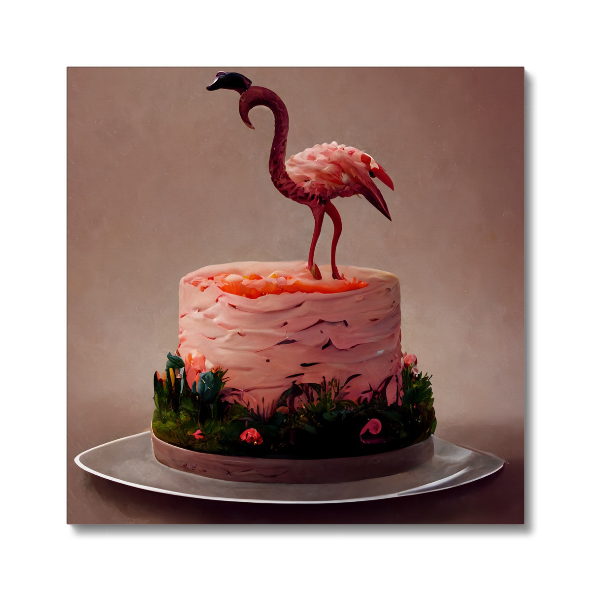 Flamingo Birthday Canvas