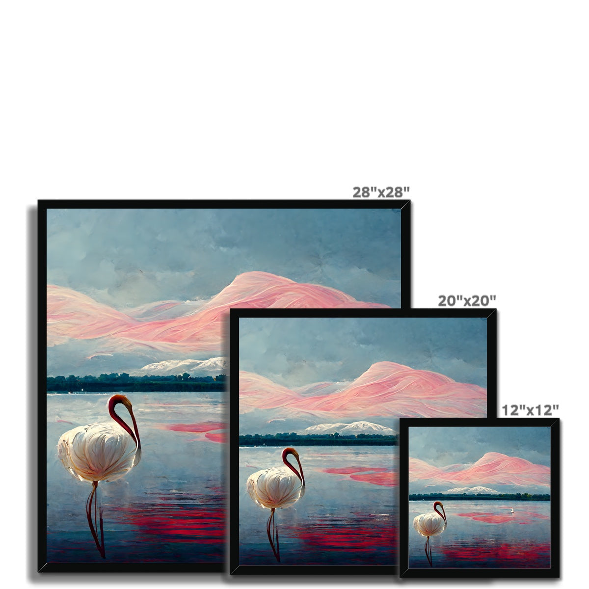 Flamingo Mountains Framed Print