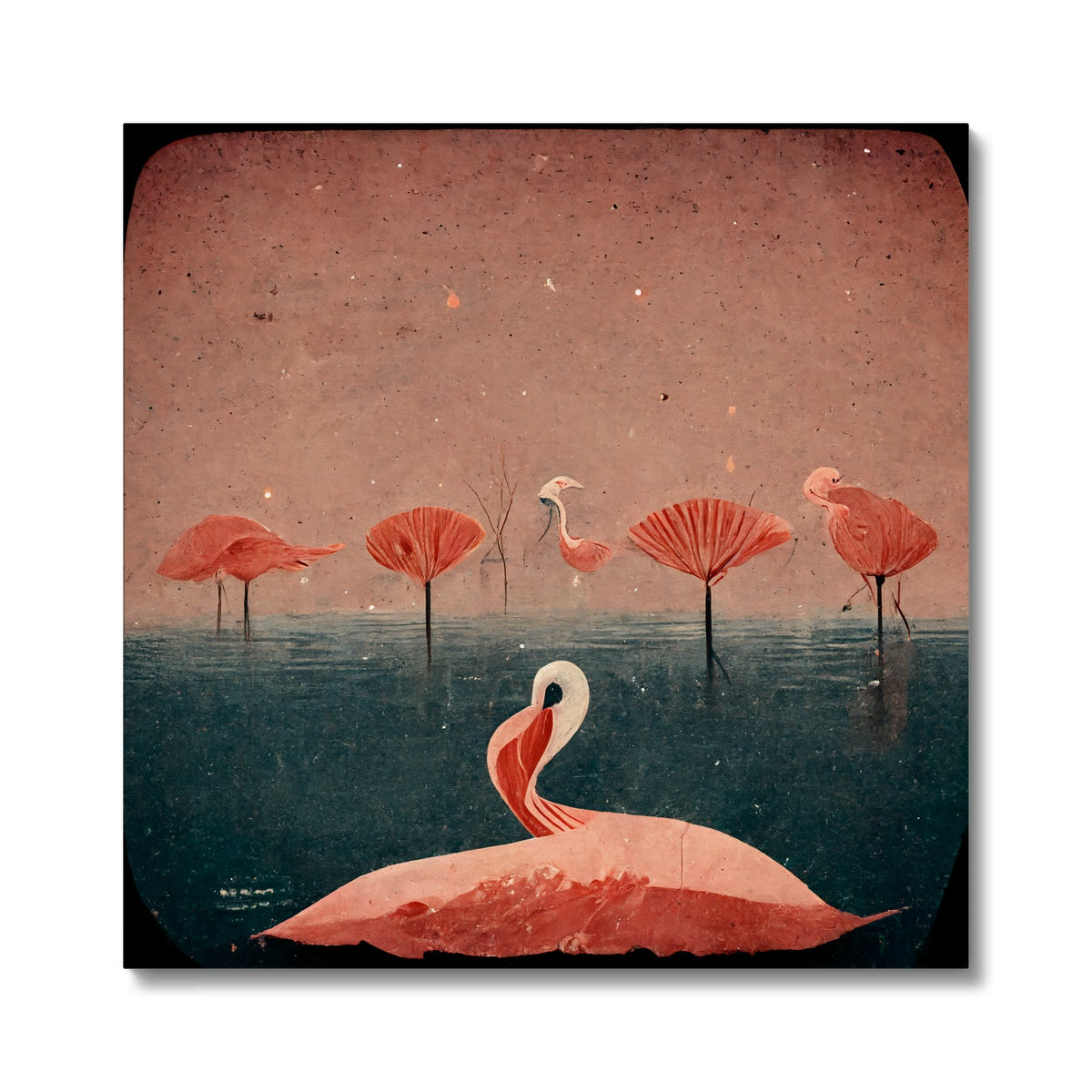 Flamingo Fans Canvas