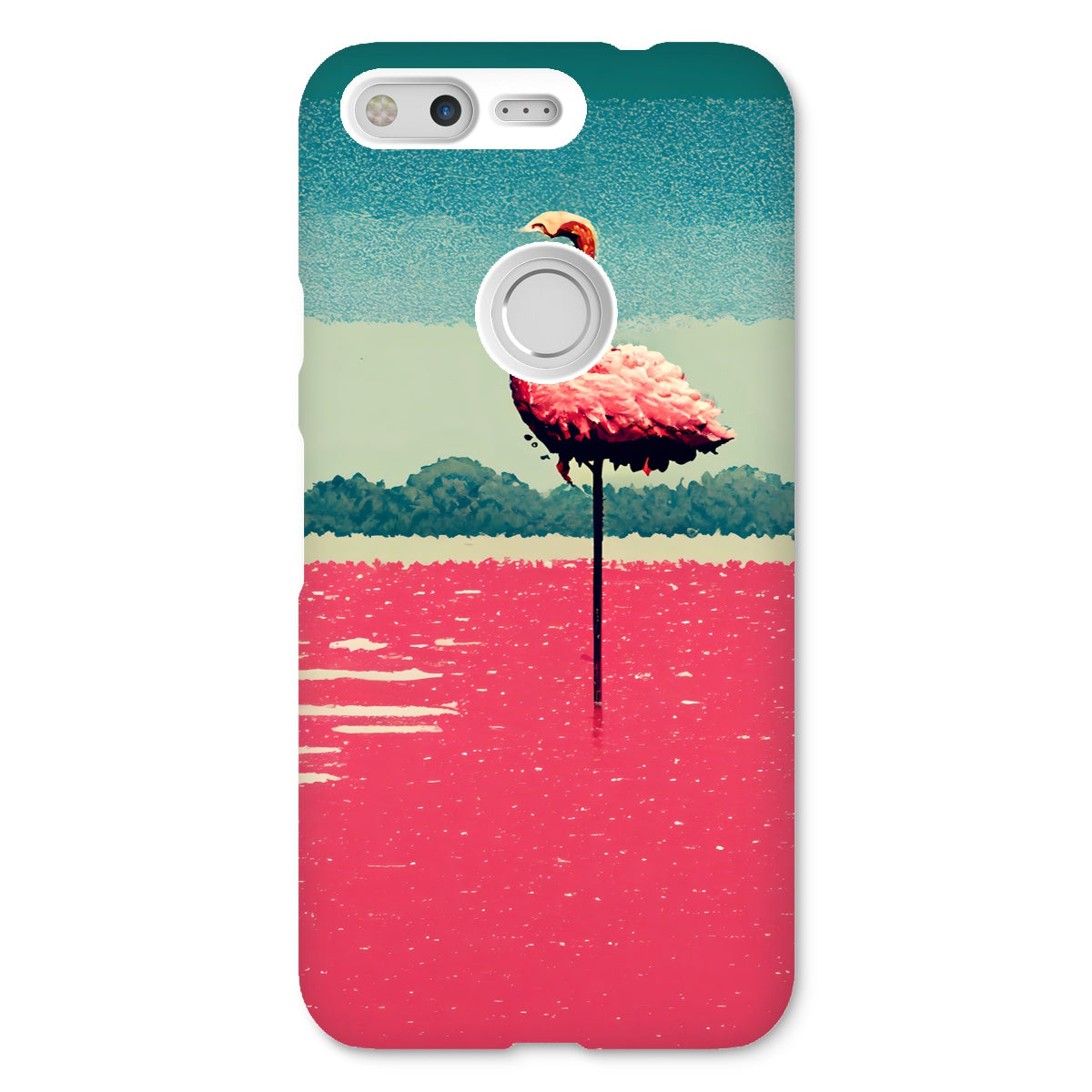 Flamingo 8 Bit Snap Phone Case