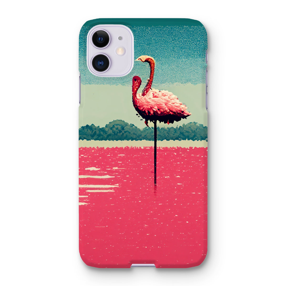 Flamingo 8 Bit Snap Phone Case