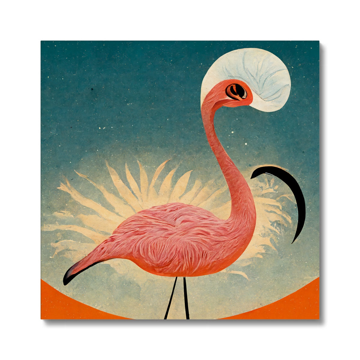 Flamingo Poster Style Canvas