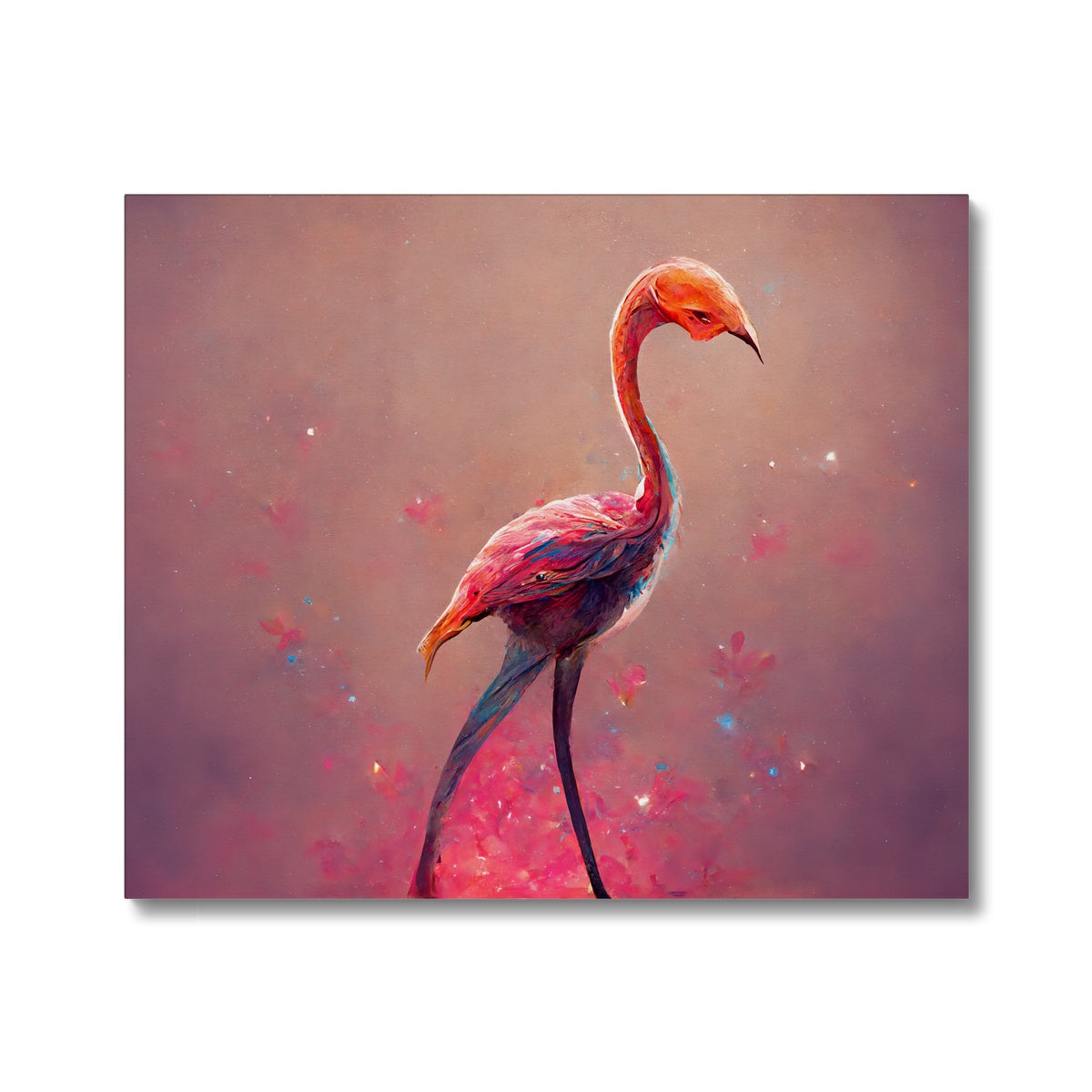 Flamingo Standing Alone Canvas