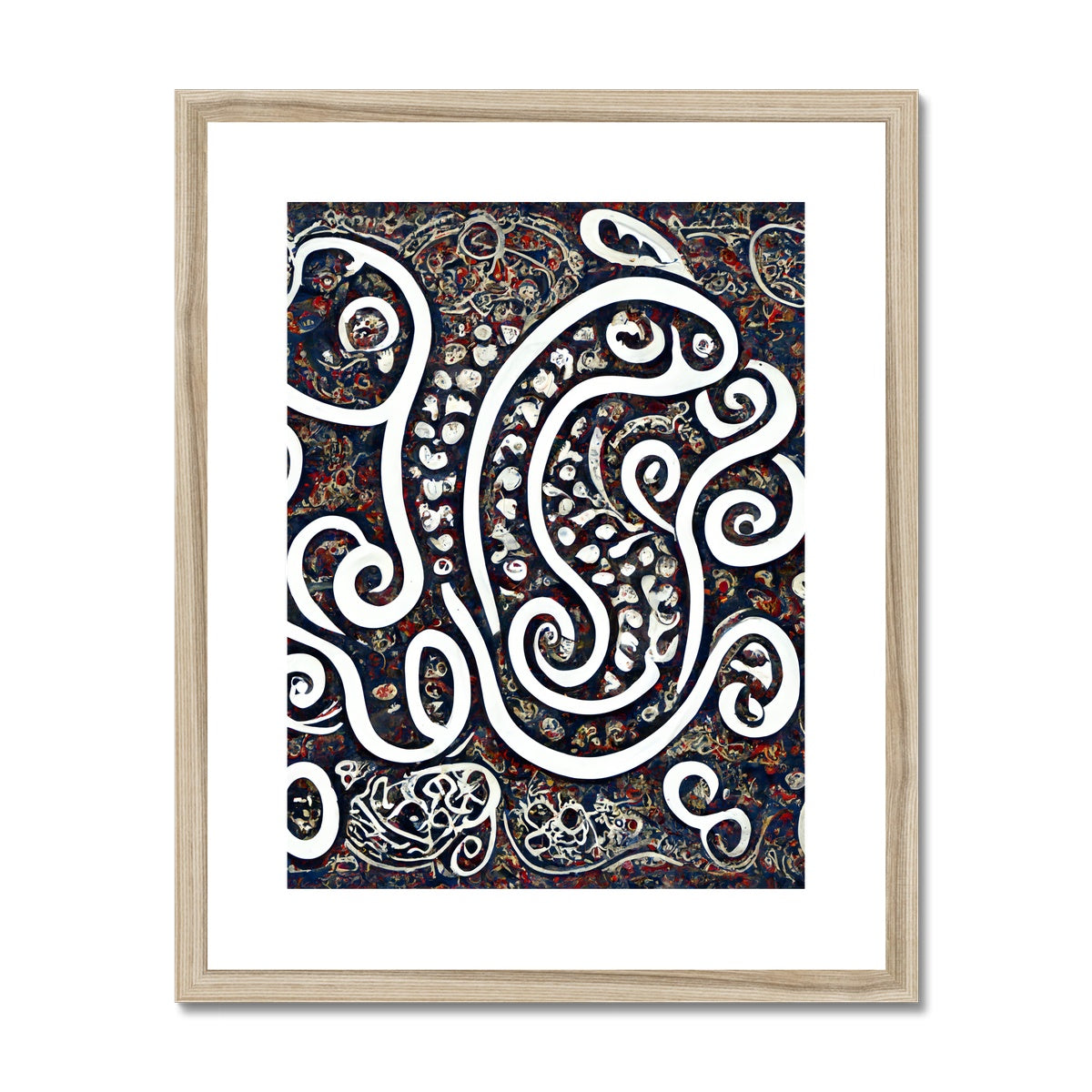 Swirling Paisley Framed & Mounted Print