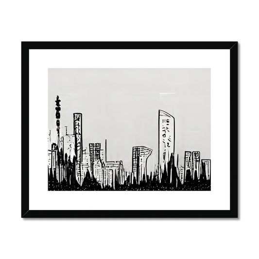 Tokyo Pencil Framed & Mounted Print