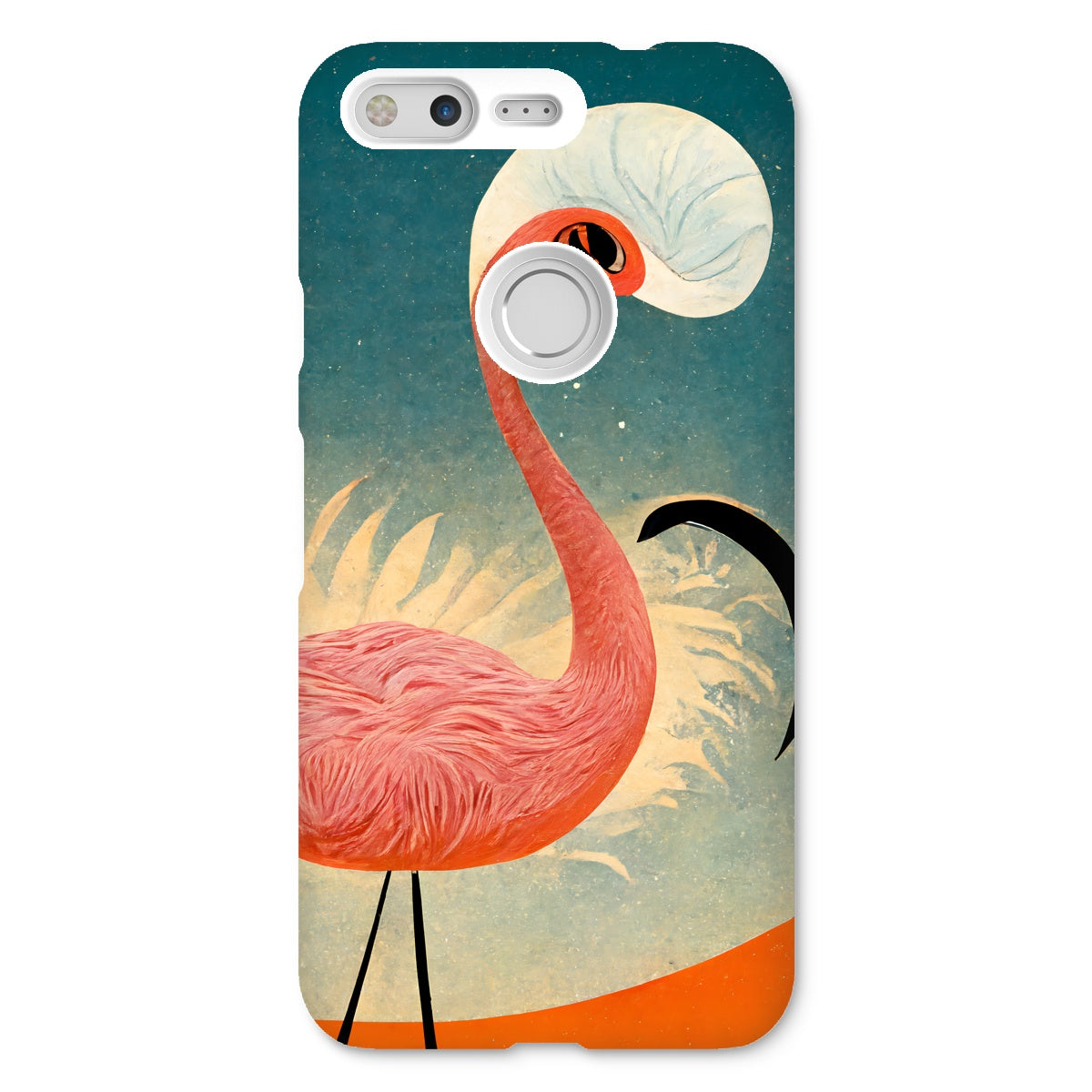 Flamingo Poster Style Snap Phone Case