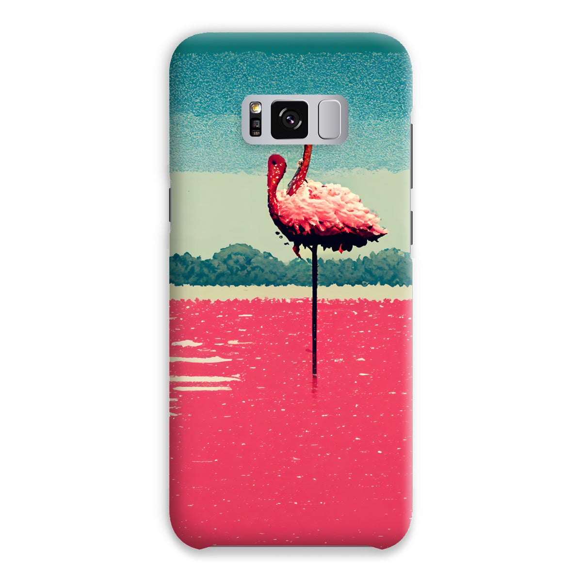 Flamingo 8 Bit Snap Phone Case