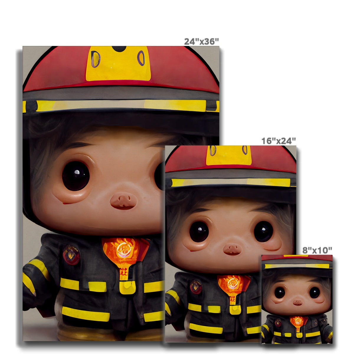 Fireman Guy Pop Canvas