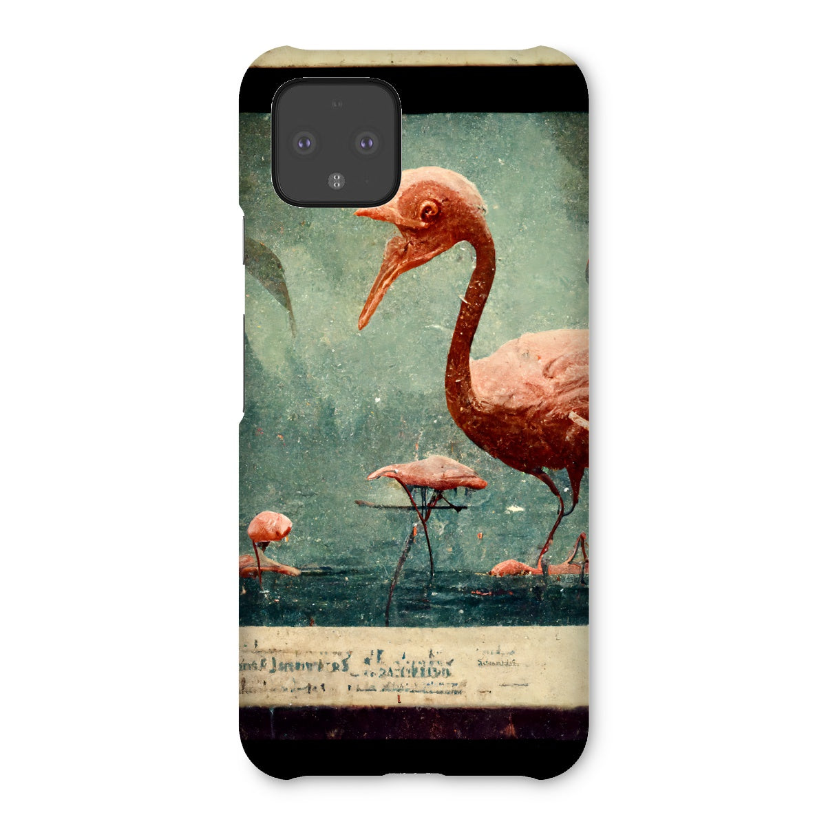 Flamingo Retro View Snap Phone Case