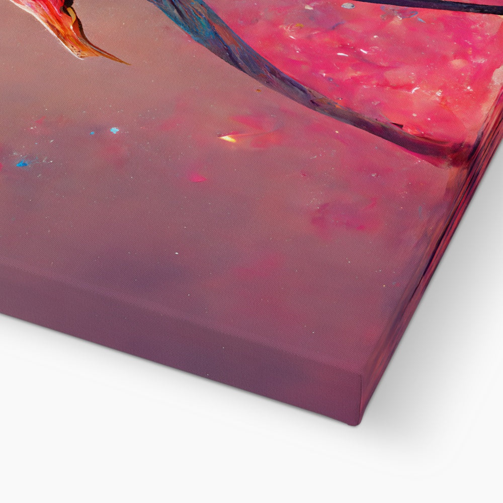 Flamingo Standing Alone Canvas