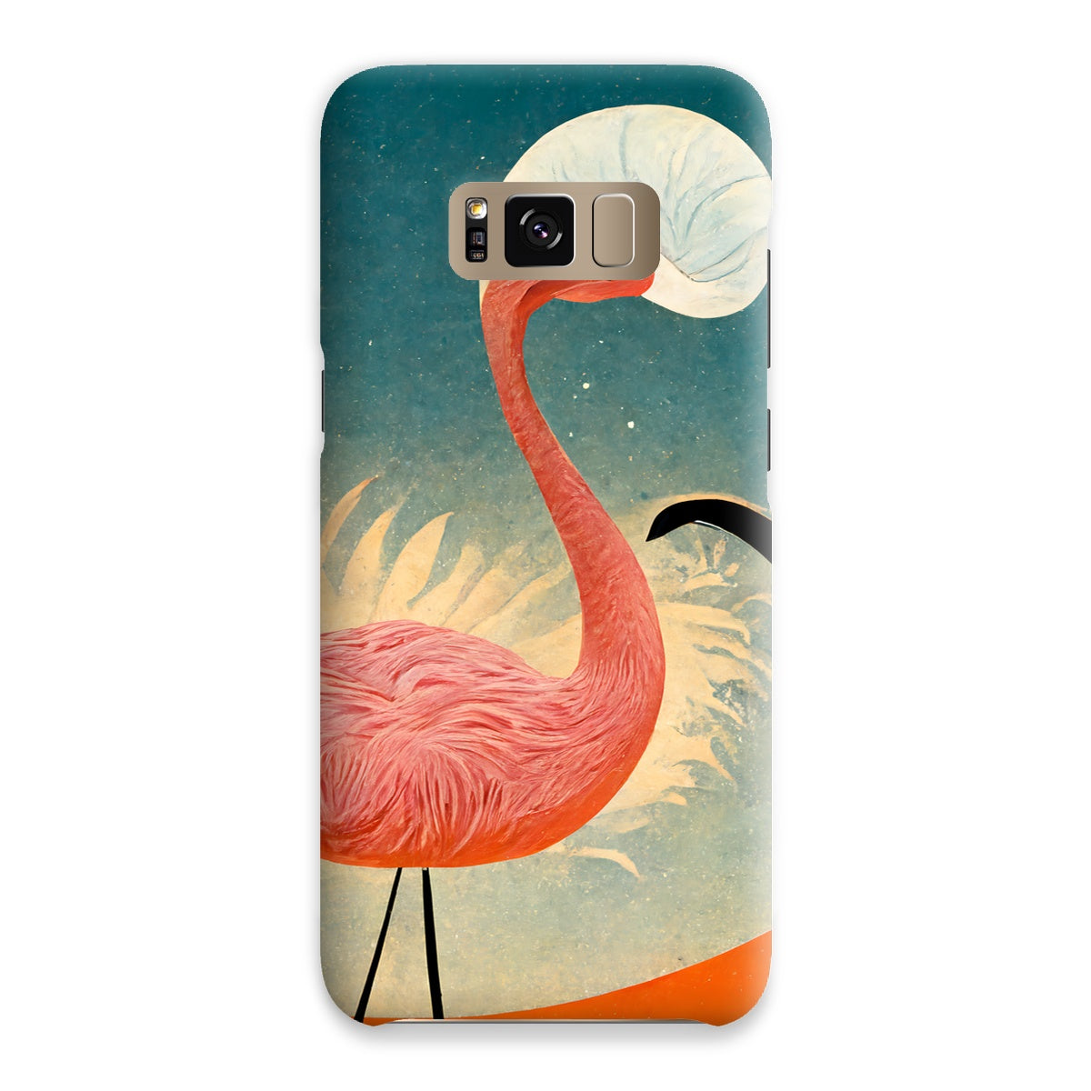 Flamingo Poster Style Snap Phone Case