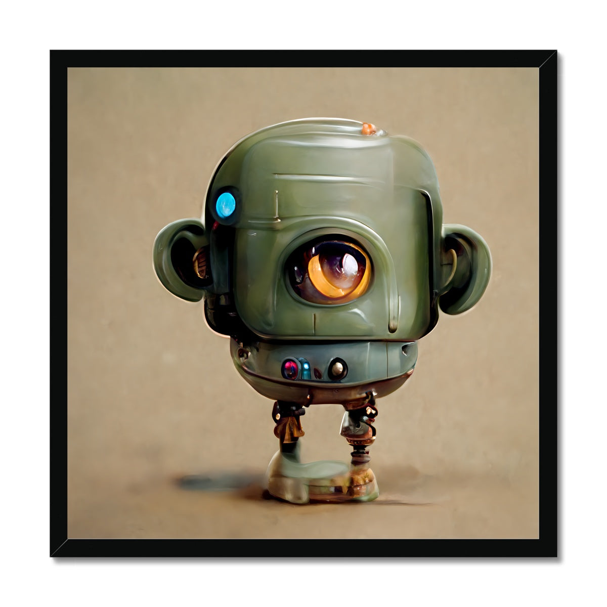 One Eye Robot Pop Framed Print