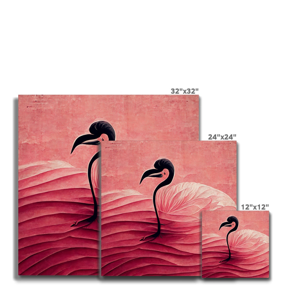 Flamingo Folds Canvas