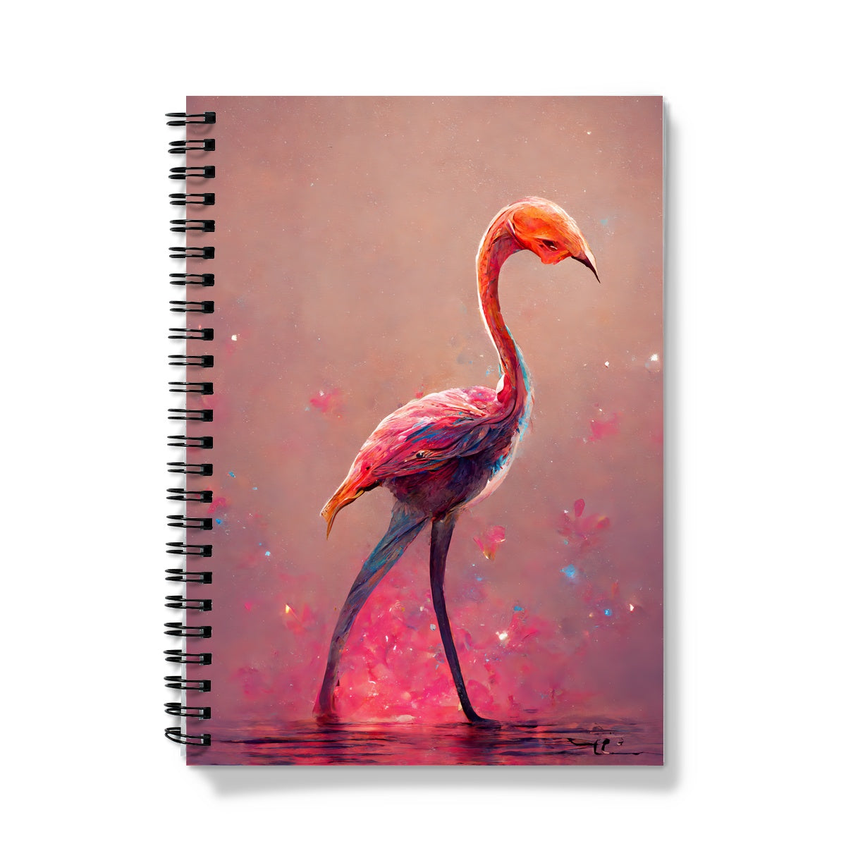 Flamingo Standing Alone Notebook