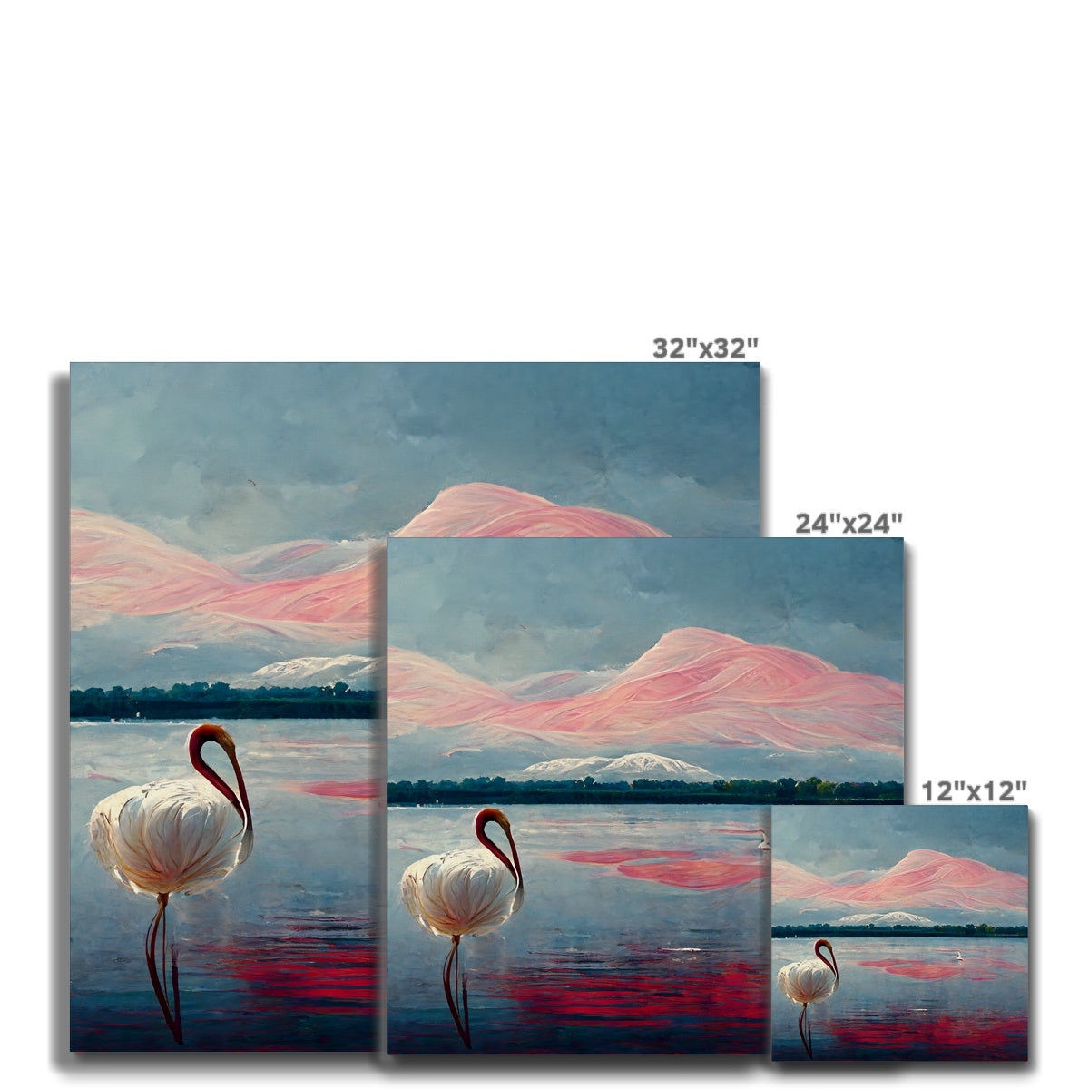 Flamingo Mountains Canvas