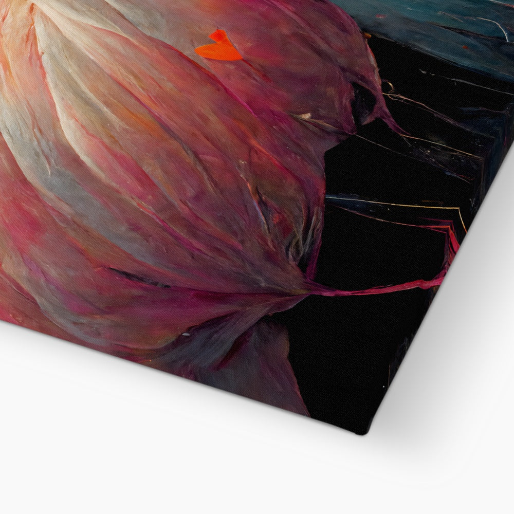 Flamingo Cuddles Canvas