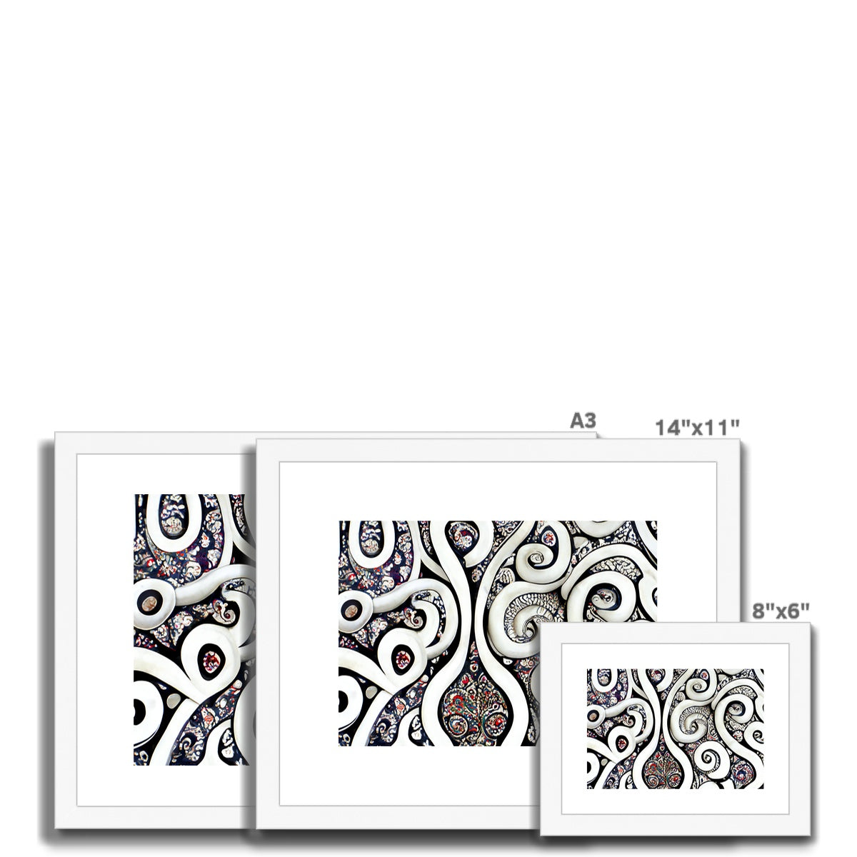 Paisley Swirls Framed & Mounted Print