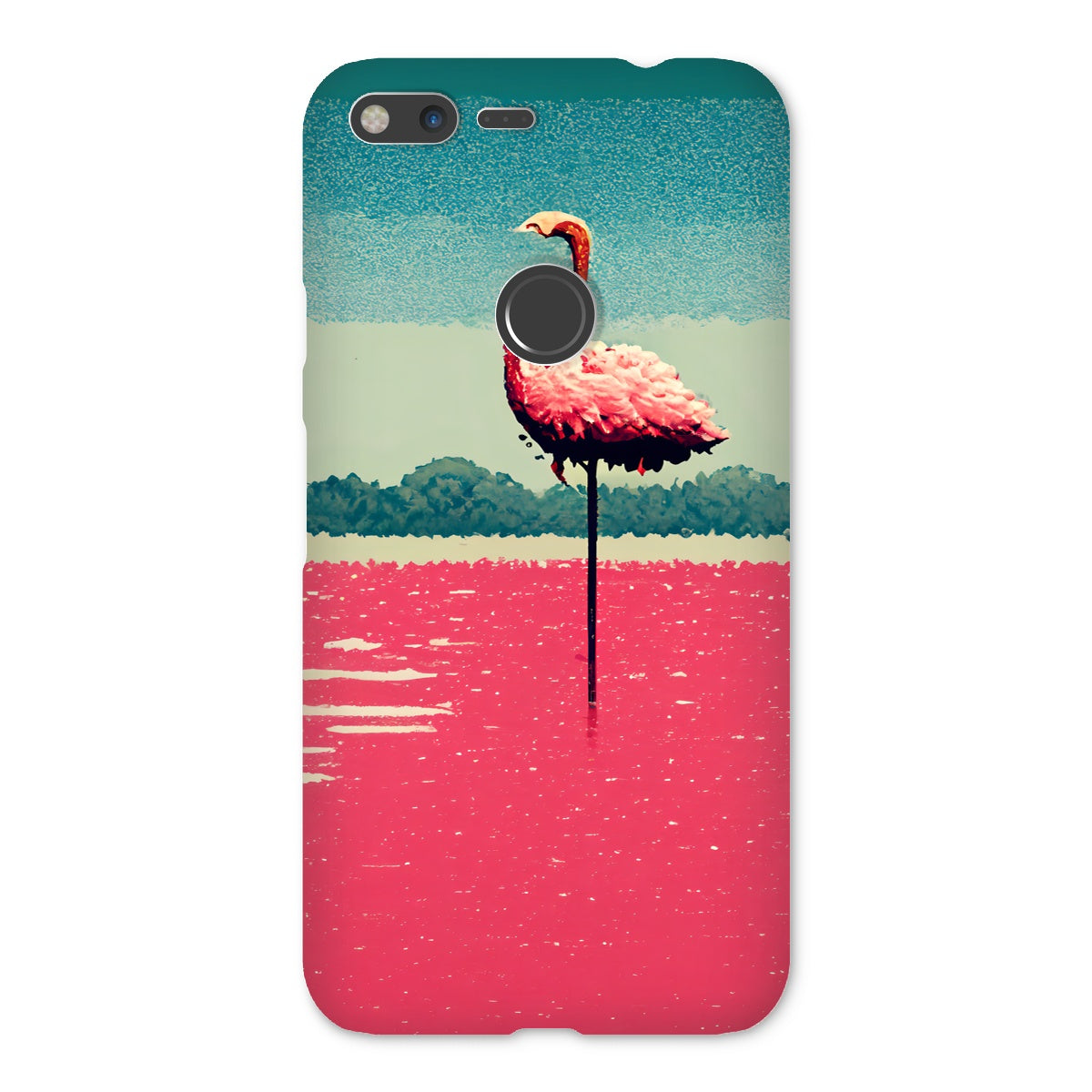 Flamingo 8 Bit Snap Phone Case