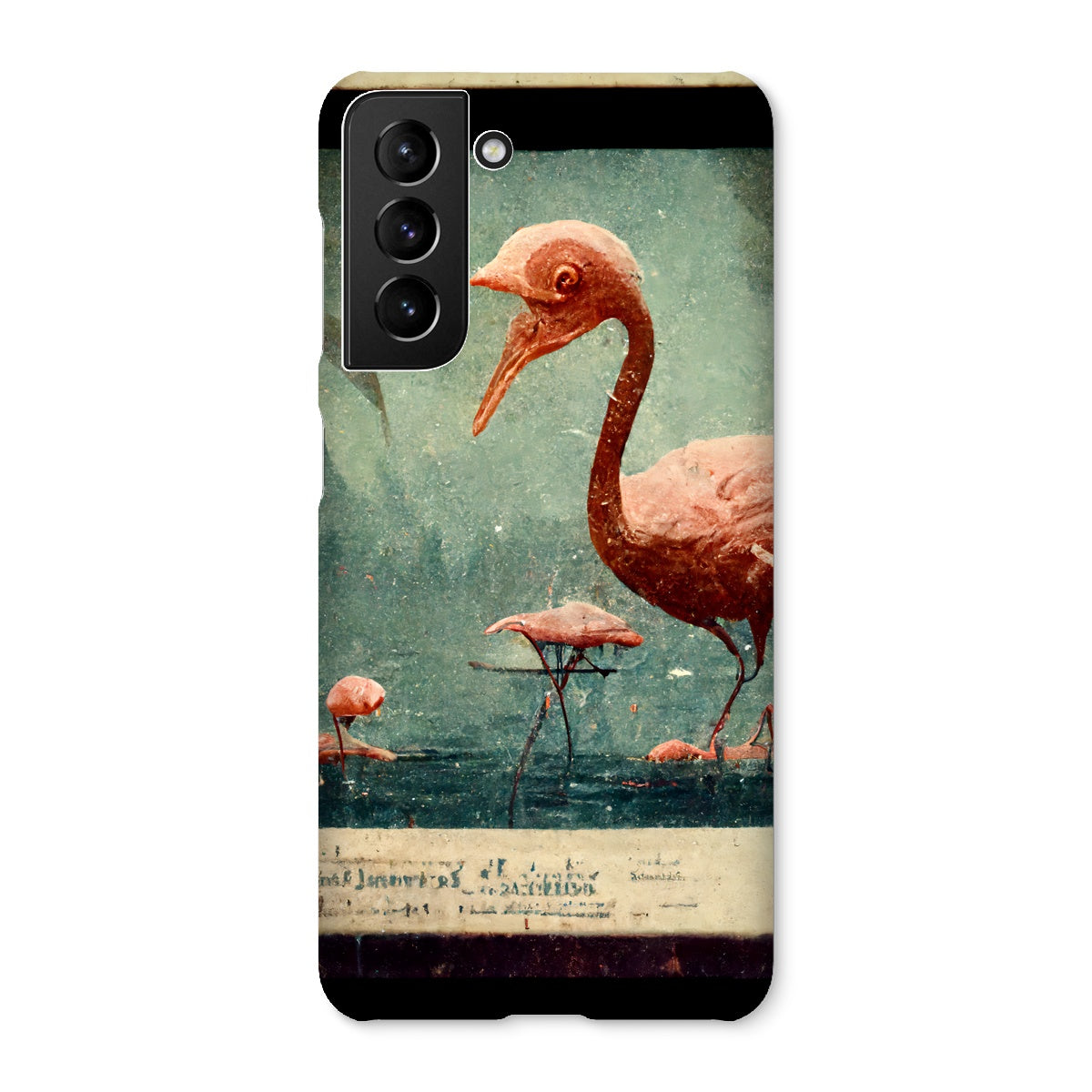 Flamingo Retro View Snap Phone Case