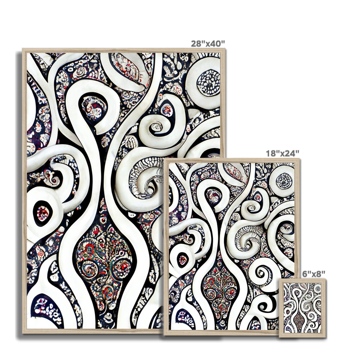 Paisley Swirls Framed Print