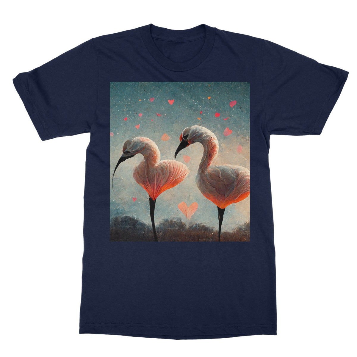 Flamingo Valentine Softstyle T-Shirt