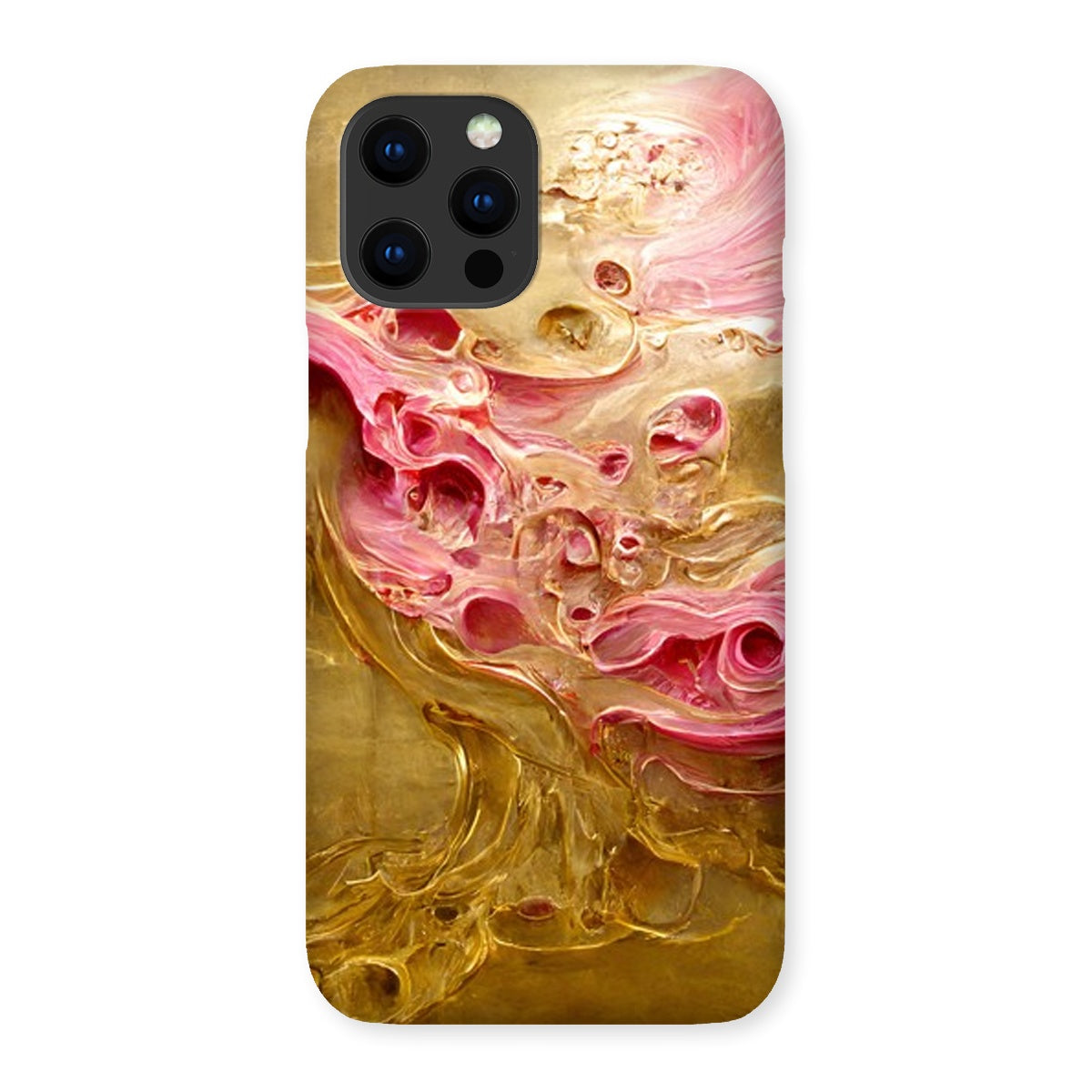 Swirls of Gold and Pinkk Snap Phone Case