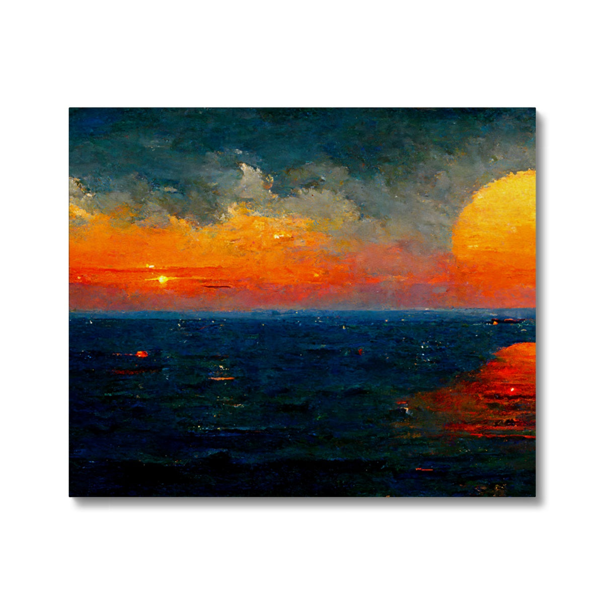 Sea Sunset on Oils Canvas