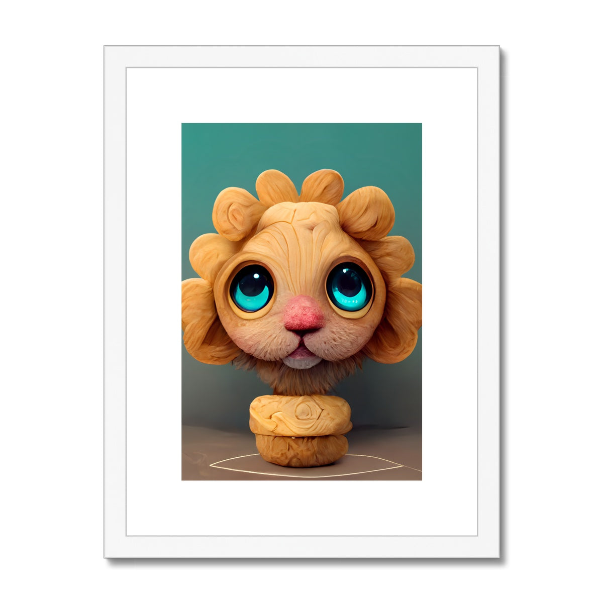 Cute Roar Popit Framed & Mounted Print