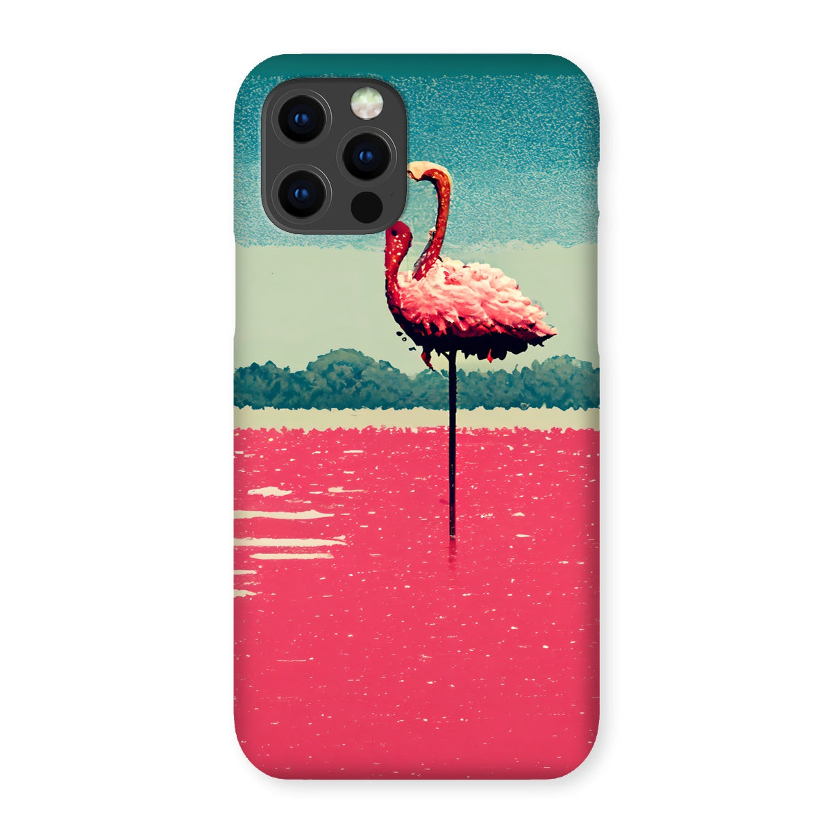 Flamingo 8 Bit Snap Phone Case