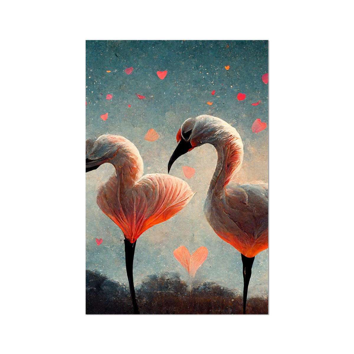 Flamingo Valentine Fine Art Print