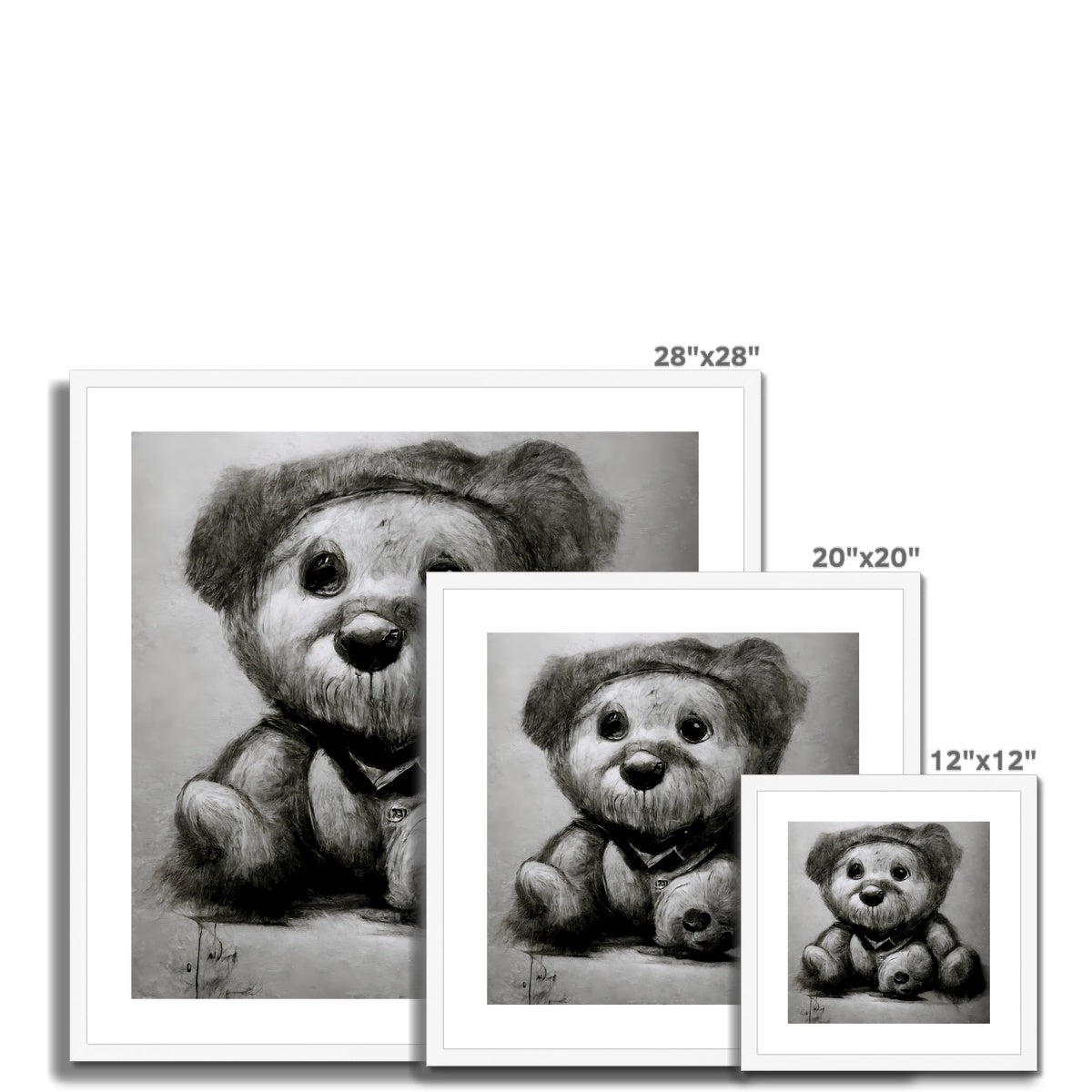 Pencil Teddy Framed & Mounted Print